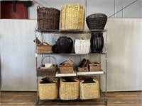 Assorted Size and Style Wicker Baskets