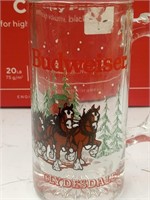 Budweiser CLYDESDALES Beer Glass with handle