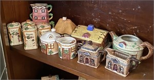 Contents of Shelf- Unmarked Ceramics