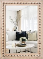 H Homewins Rustic Rectangle Mirror, 22x30 Wooden
