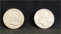 1962D & 1963D Franklin Half Dollars