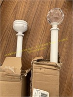 2 curtain rods crystal ball 84-160" other 36-72"