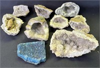 9 geode specimens