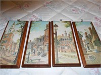 Wood Picture Set of 4