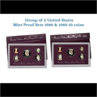 1988 & 1989 United Stated Mint Proof Set In Origin