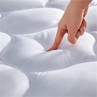 SLEEP ZONE Quilted Fitted Twin Mattress Pad Cover