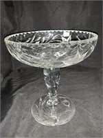 HEAVY CUT CRYSTAL 9 X 8 “ COMPOTE