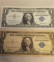 2 Silver Certificates 1935A & 1957