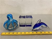 Ocean Themed Glass Paper Weights