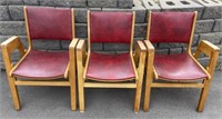 NEAT SET OF HARD WOOD CHAIRS