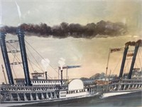 The Great Race on the Mississippi Print 18"x14"
