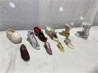 Ceramic boots shoe figures