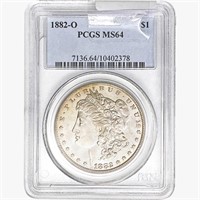 1882-O Morgan Silver Dollar PCGS MS64