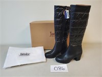New Womens Jambu "Mayfair" Black Quilted Boots - 6