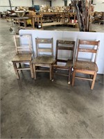4pc Oak Child Chairs
