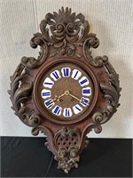 Vintage Heavily Carved Wall Clock