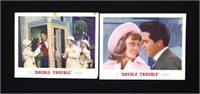 Two original Elvis "Double Trouble" lobby cards