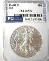 2016 Silver Eagle PCI MS70