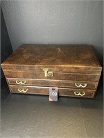 Vintage Jewelry Box 16"x9"x6.5"H