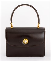 Gucci Chocolate Brown Leather Handbag