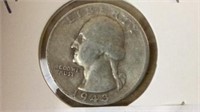 1943 silver quarter coin