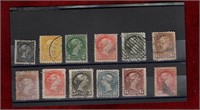 CANADA USED SET QV SMALL QUEENS #34-45