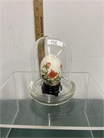 Handpainted Egg with glass dome