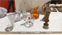 Assorted vases, pitchers, and decor