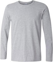 (N) Gildan Mens Soft Style Long Sleeve T-Shirt (L)