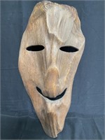 Hanging carved wood mask