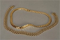 Two Large Gilt Costume Necklaces,