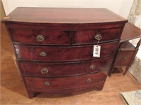 Antique bow front  5 drawer dresser. Small piece