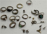 Sterling Rings, Earrings, Jewelry
