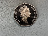 1986 Great Britain 50 pence proof