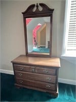 3 Drawer Dresser with Mirror 79"H x 44"W x 18"D