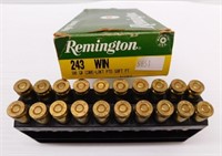 (20) Rounds of Remington 243 win. 100gr core-lokt