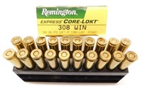 (20) Rounds of Remington 308 win. 180gr PTD soft