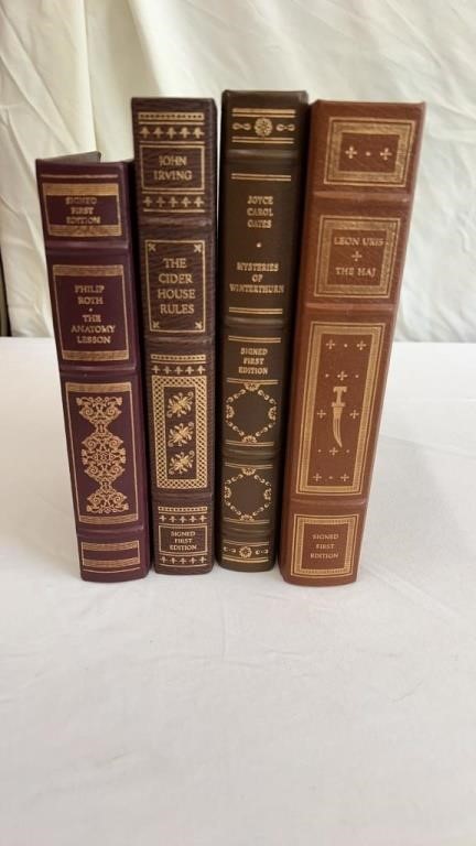 4 Franklin Library Signed First Edition Books