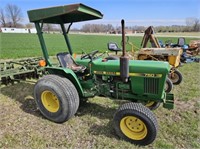 JD750 4x4 W/Canopy, tractor does start and run but