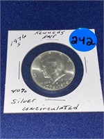 1976-S Silver Kennedy Half Dollar 40% Silver
