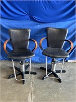 Salon chairs, set of 2.