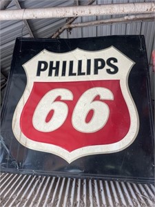 Phillips 66 self framing tin sign 35Wx35T