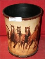 H&H DESIGNS HORSE THEMED TRASH CAN