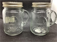 Vintage Glass Mason Jar salt & pepper shakers