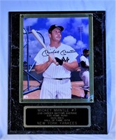 Mickey Mantle Autographed Picture Hall Fame