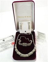 Jackie Kennedy Set Necklace & Earrings-Bracelet