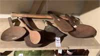 Lot of Wooden Paddles/Spoons