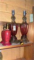 Lot of 4 Vintage Lamps