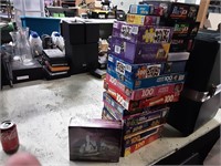 Large lot of puzzles some new some not