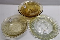 Nice Lot of Yellow Glassware - Some Depression